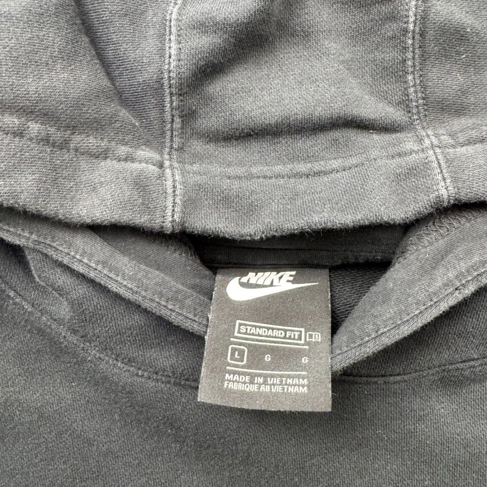 Nike Sportswear Swoosh Hoodie Black Lime Green Logo Pullover Boys Large